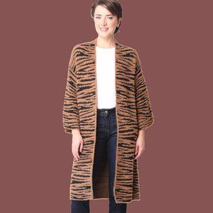 SOLD—- Tiger Print Cardigan
